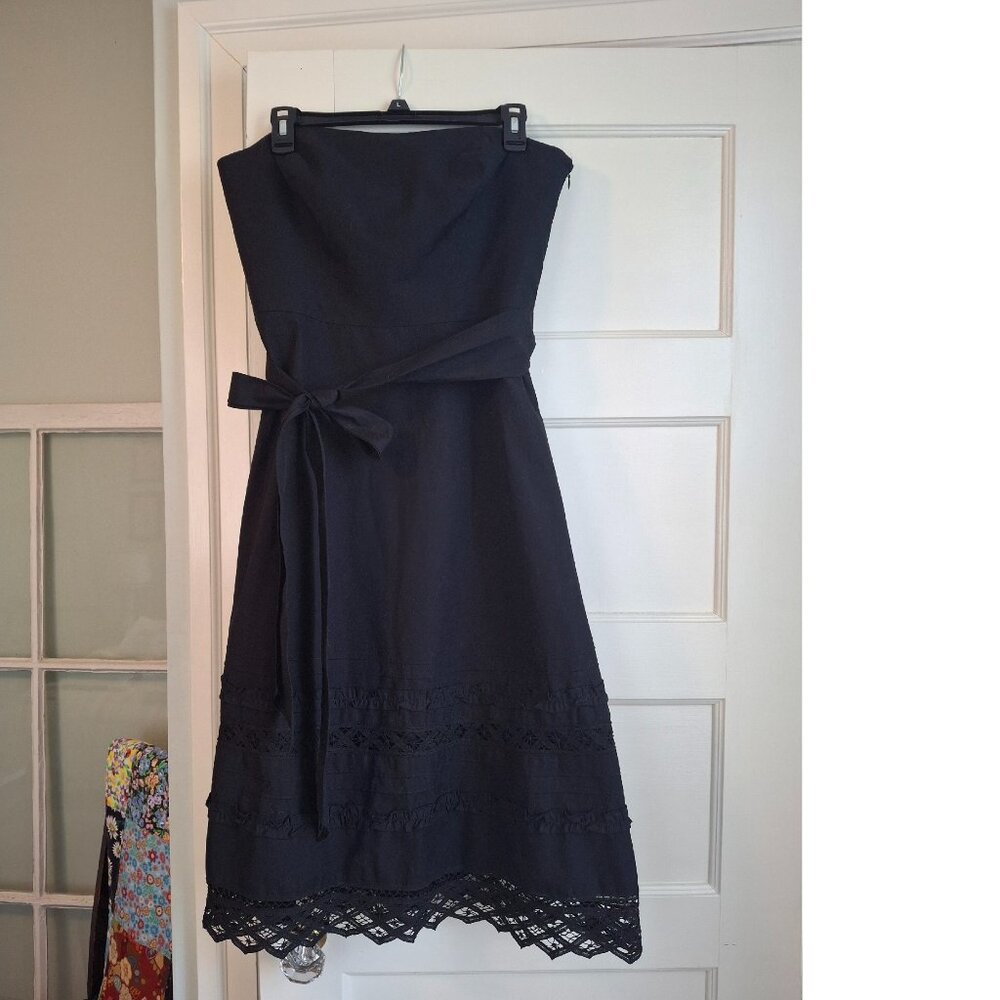 NWOT Ann Taylor LOFT strapless cotton lace-trimmed dress - size 12